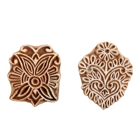 Set of 2 Piece New Mix Wooden Printing Block